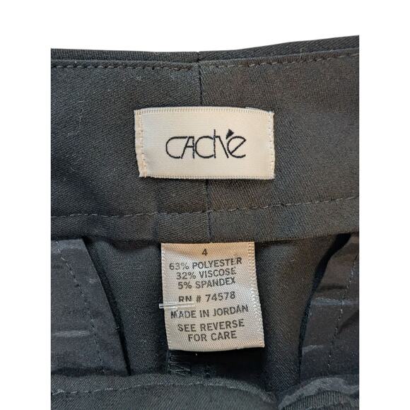Cache Pants Size 4 Black Women’s Flair Leg Studded Business 31X33 Classy - Picture 6 of 8